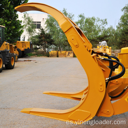 Cargador de ruedas con pinza para troncos para cargador de madera